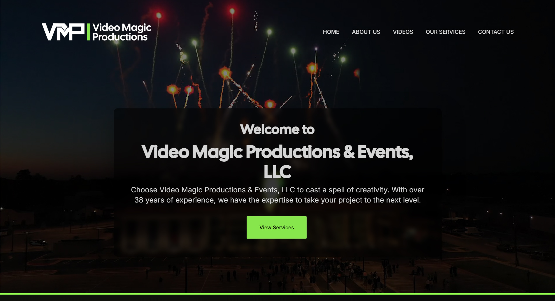 Video Magic Productions website screenshot